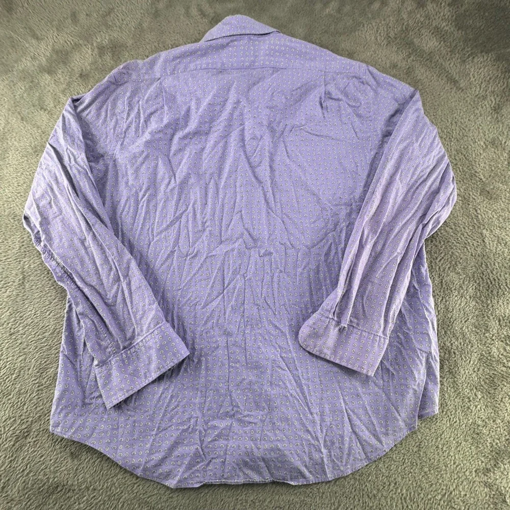 Polo‎ Ralph Lauren Shirt Mens XL Purple Paisley Cotton Long Sleeve Button Down